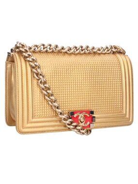 Chanel Boy 25 Lambskin Chain Shoulder Bag